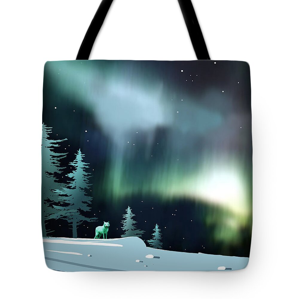 Animal Tote Bag featuring the painting Northern Lights by Paul Sachtleben
