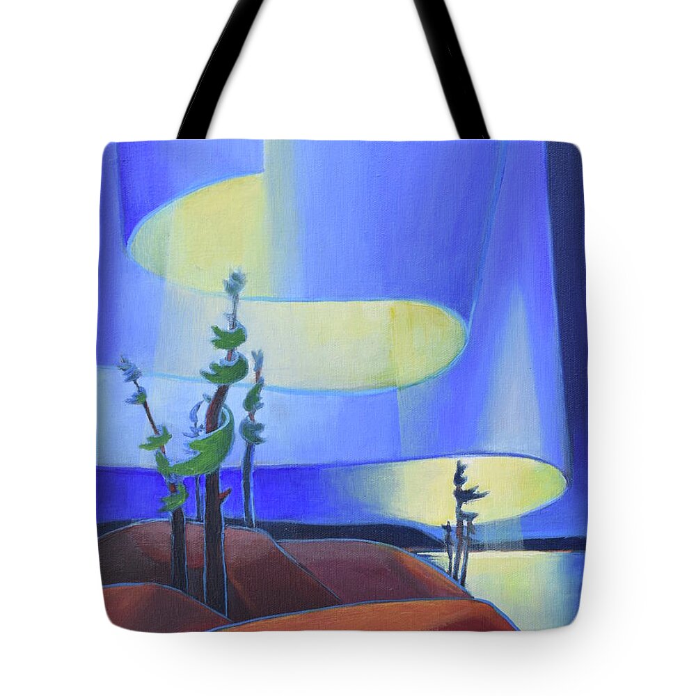 Barbel Smith Tote Bag featuring the painting Northern Sky by Barbel Smith