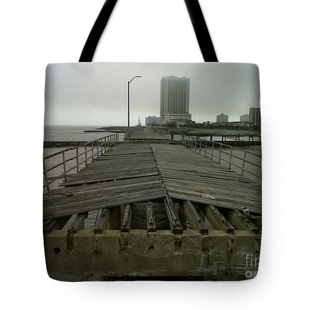 Decadent Boardwalk Northside Tote Bag featuring the photograph Northside Boardwalk /Sandy by Tyrone Hart
