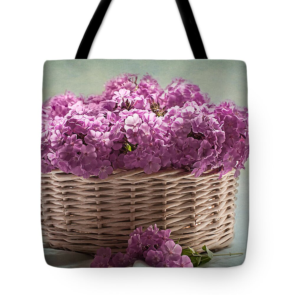 Phlox Tote Bag featuring the photograph Nostalgia and Phlox by Maggie Terlecki
