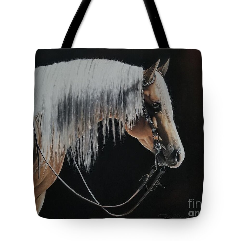 Palomino Tote Bag featuring the pastel Not Just Another Pretty Face by Joni Beinborn
