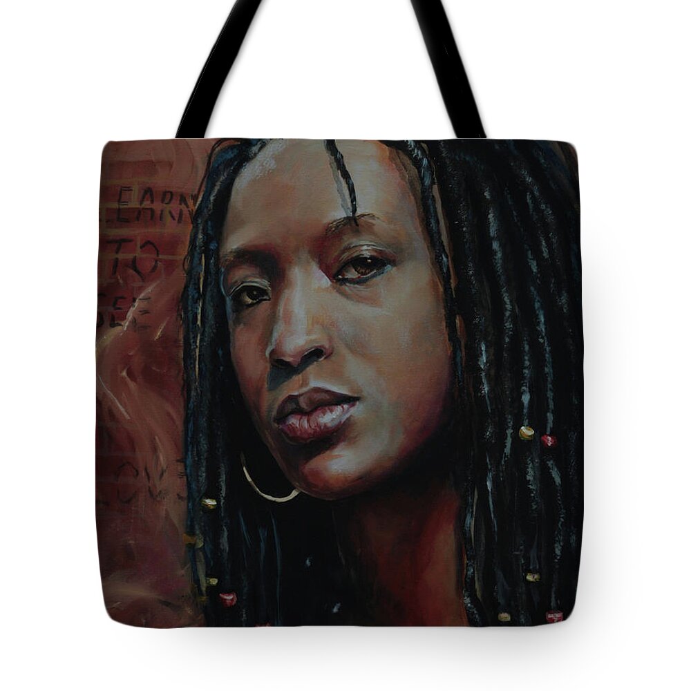 Portrait Tote Bag featuring the painting Nubian Dream 2.1 by Gary Williams