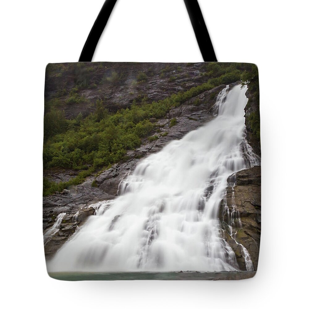Alaska Tote Bag featuring the photograph Nugget Falls, Alaska by Ed Clark