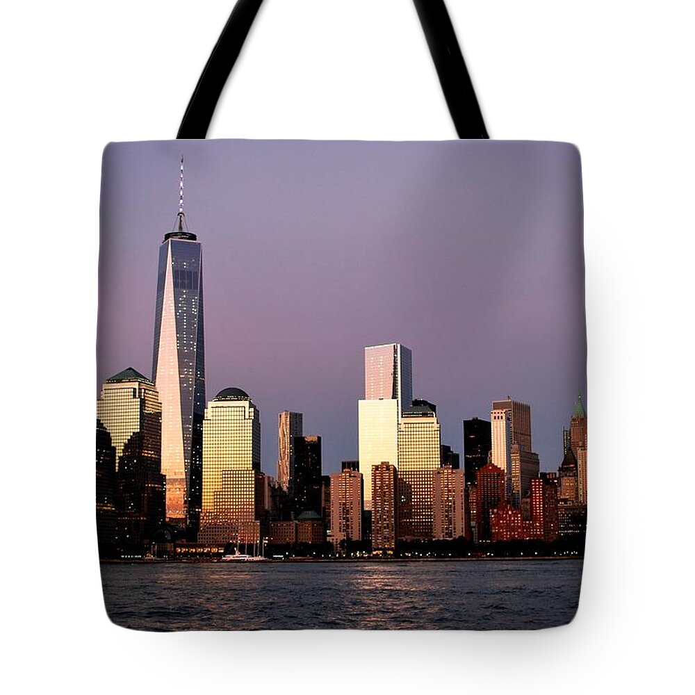 City Tote Bag featuring the photograph NYC Skyline at Dusk by Matt Quest