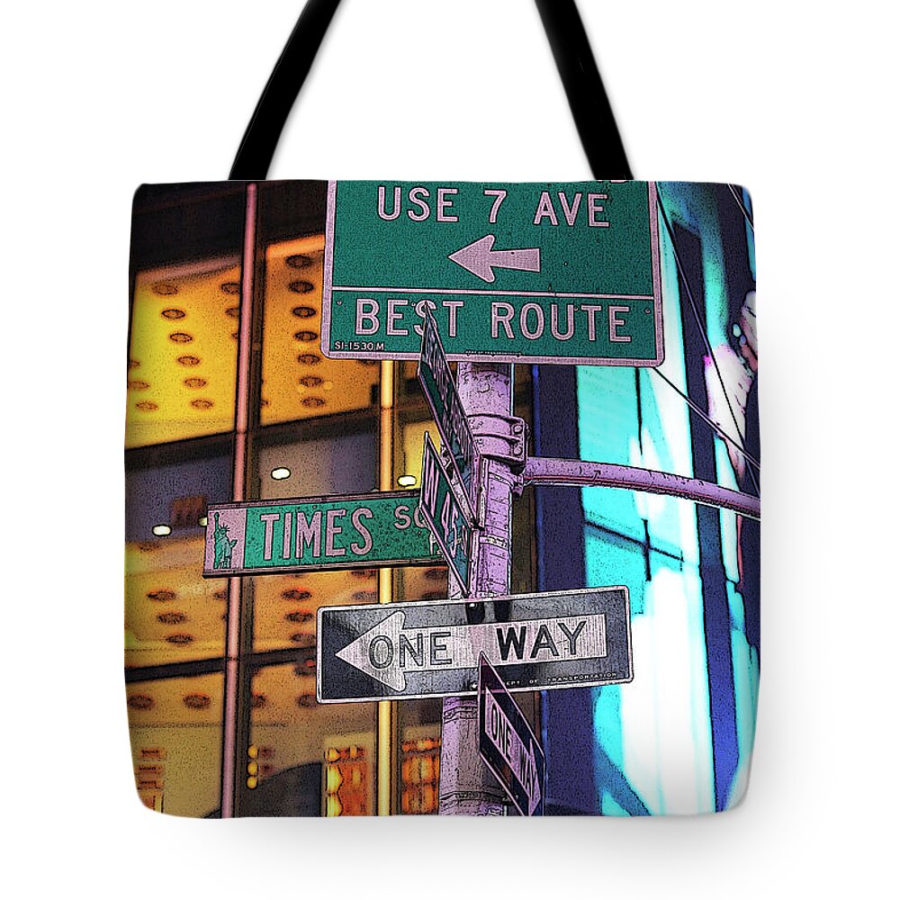 Nyc Tote Bag featuring the photograph NYC Street Sign by Kate Purdy