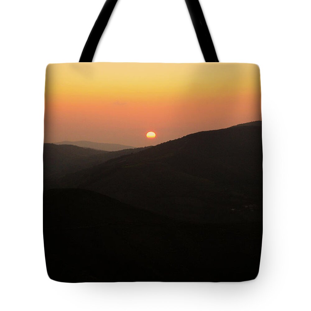 Sunset Tote Bag featuring the photograph O Cebreiro by Oliver Johnston