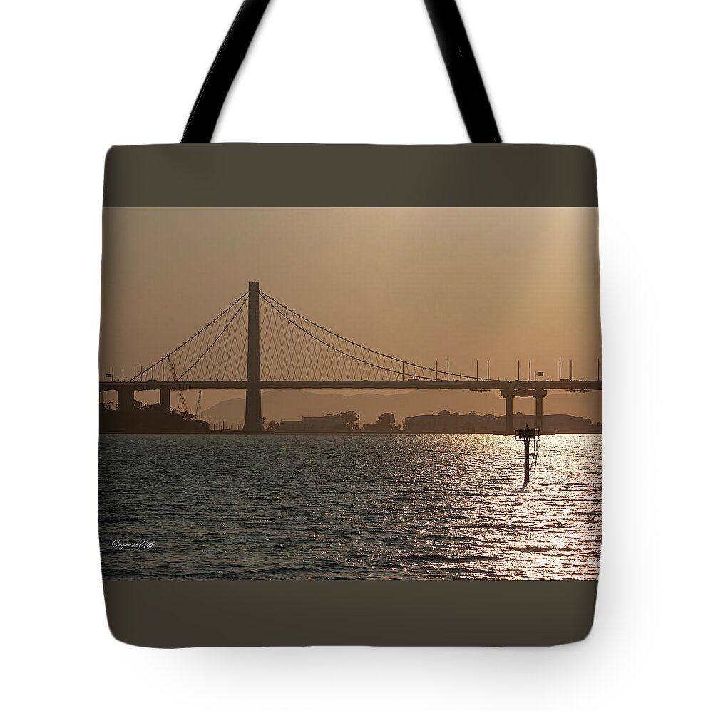 Photograph Tote Bag featuring the photograph Oakland Bay Bridge by Suzanne Gaff
