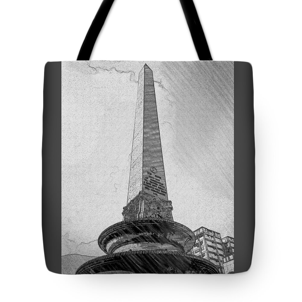 Obelisco Tote Bag featuring the photograph Obelisco by Carlos Cloud