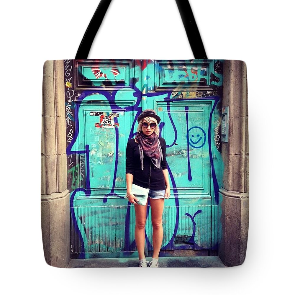 Europe Tote Bag featuring the photograph Doors of Barcelona by Sacha Kinser