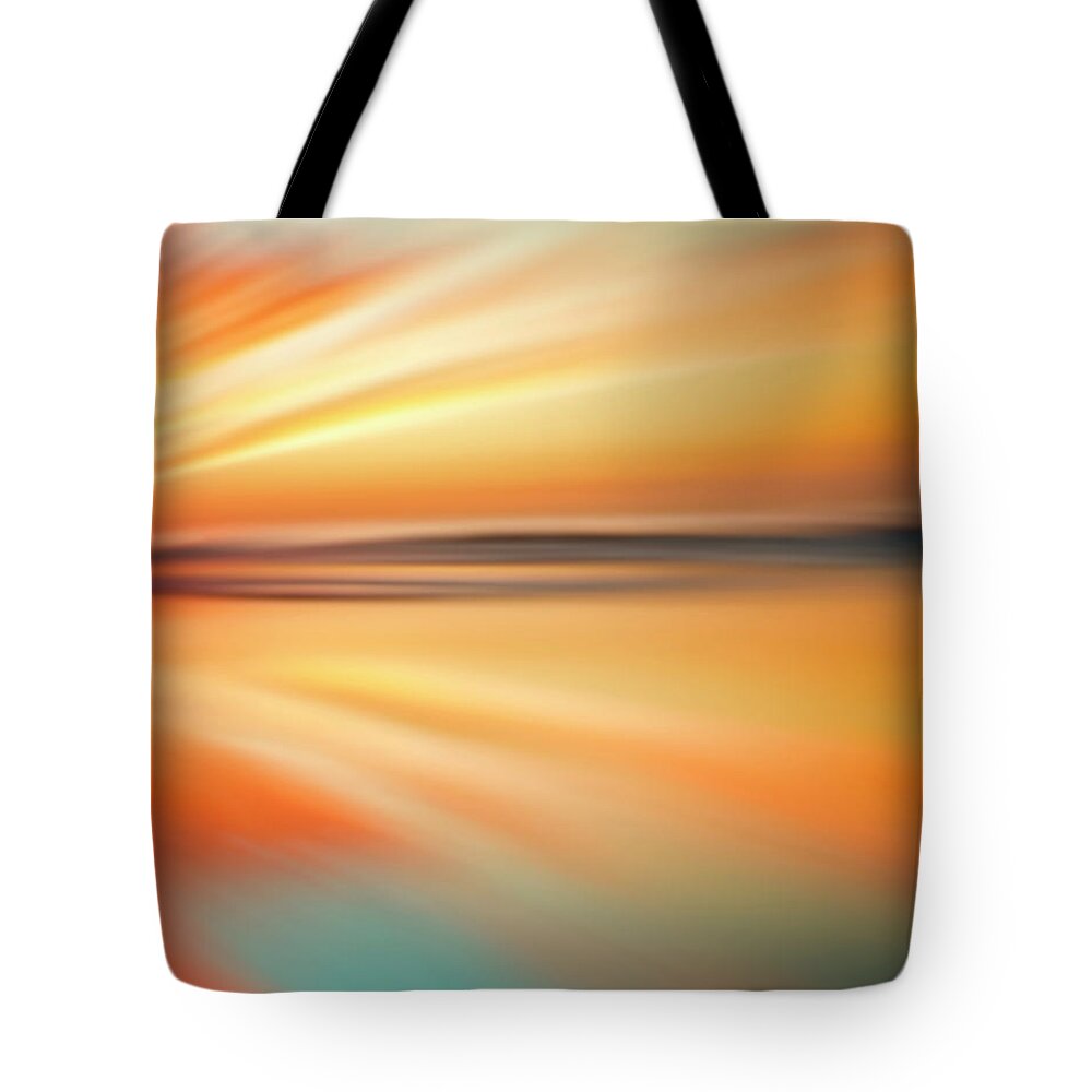 Ocean Tote Bag featuring the photograph Ocean Beach Sunset Abstract by Gigi Ebert