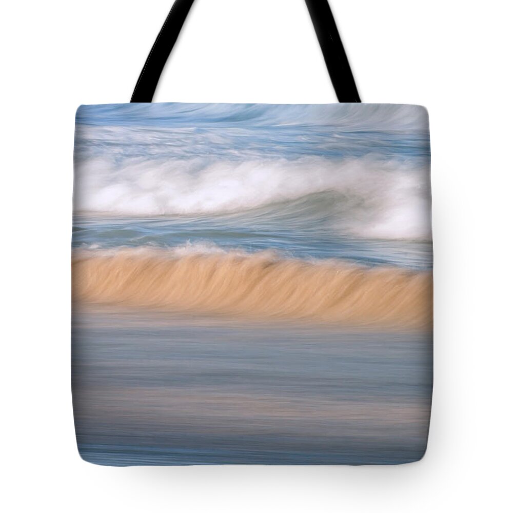Beach Tote Bag featuring the photograph Ocean Caress by Az Jackson