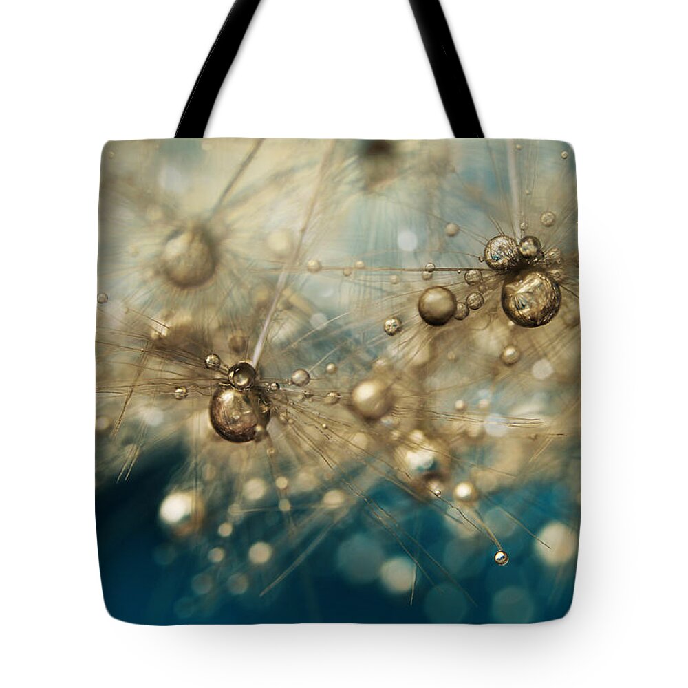 Dandelion Tote Bag featuring the photograph Ocean Deep Dandy Drops by Sharon Johnstone