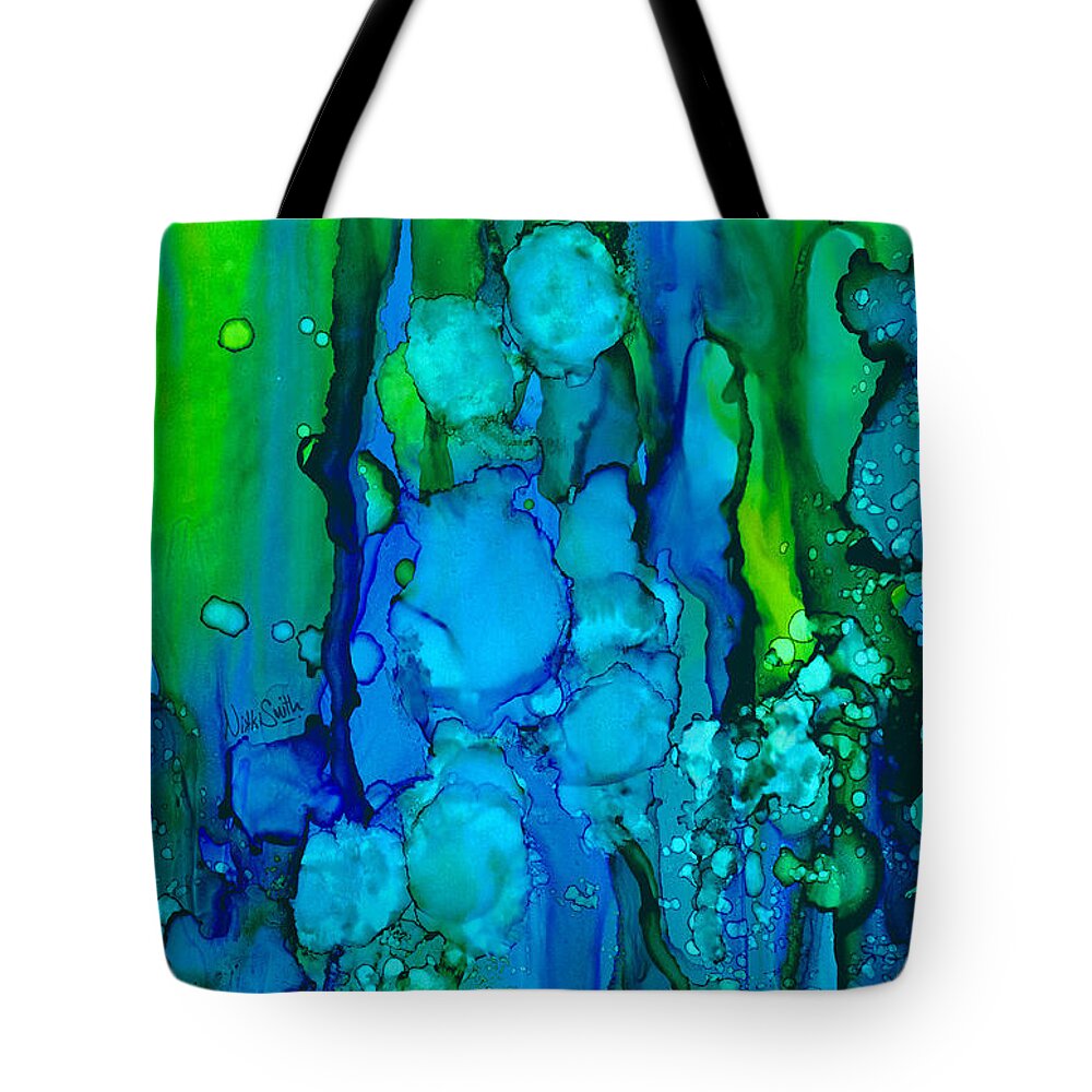Alcohol Ink Tote Bag featuring the painting Ocean Depths by Nikki Marie Smith