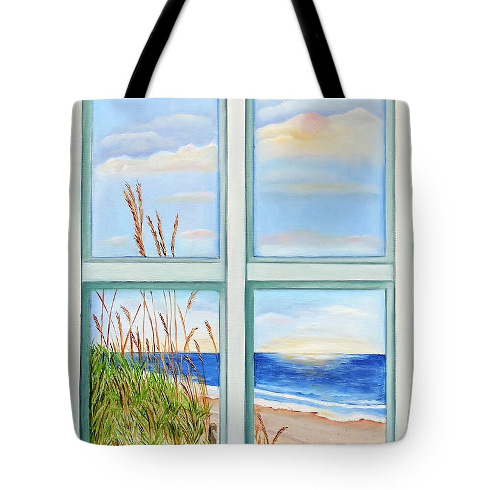 Art Tote Bag featuring the painting Ocean Front View by Shelia Kempf