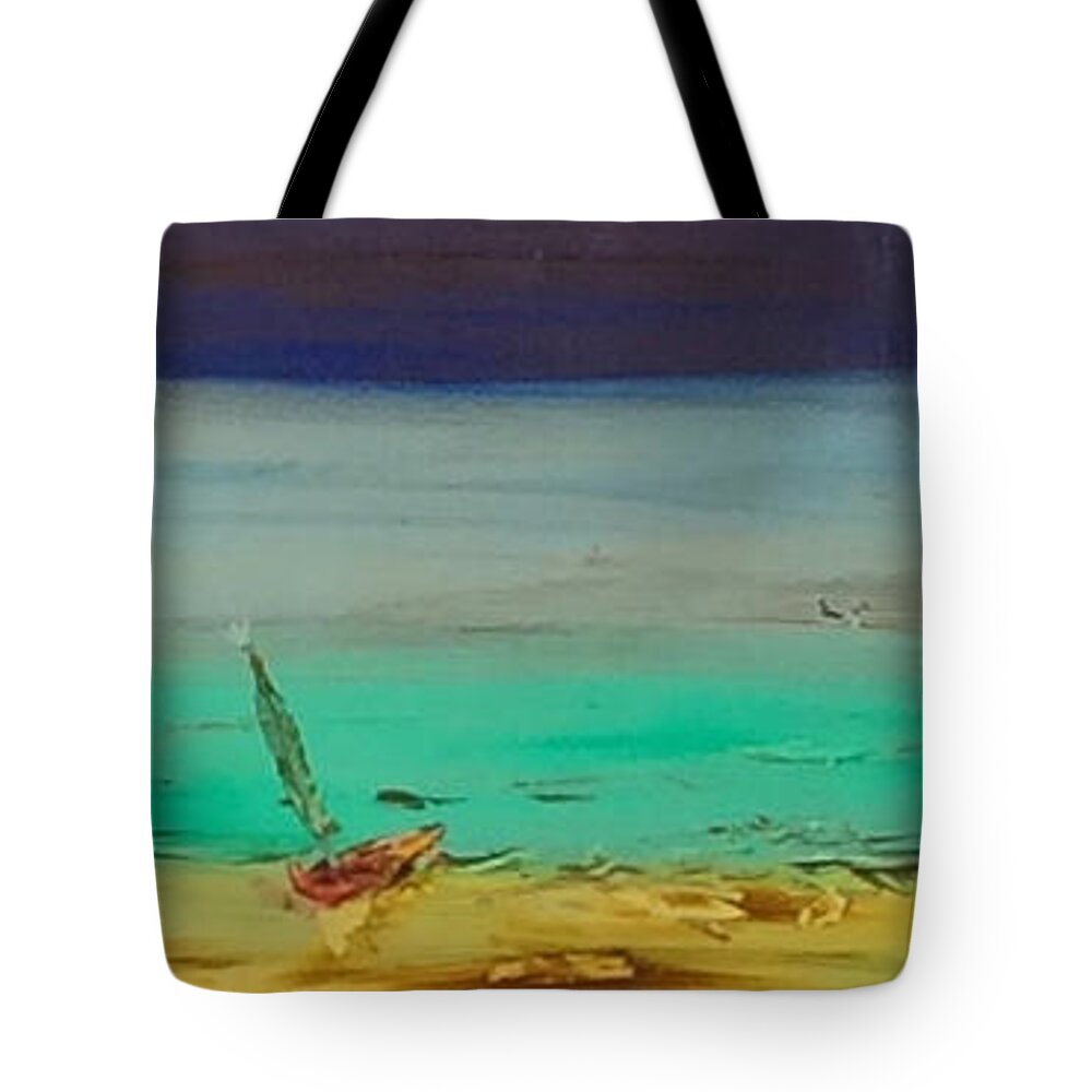 Ocean Tote Bag featuring the painting Ocean Glass by Richard Benson