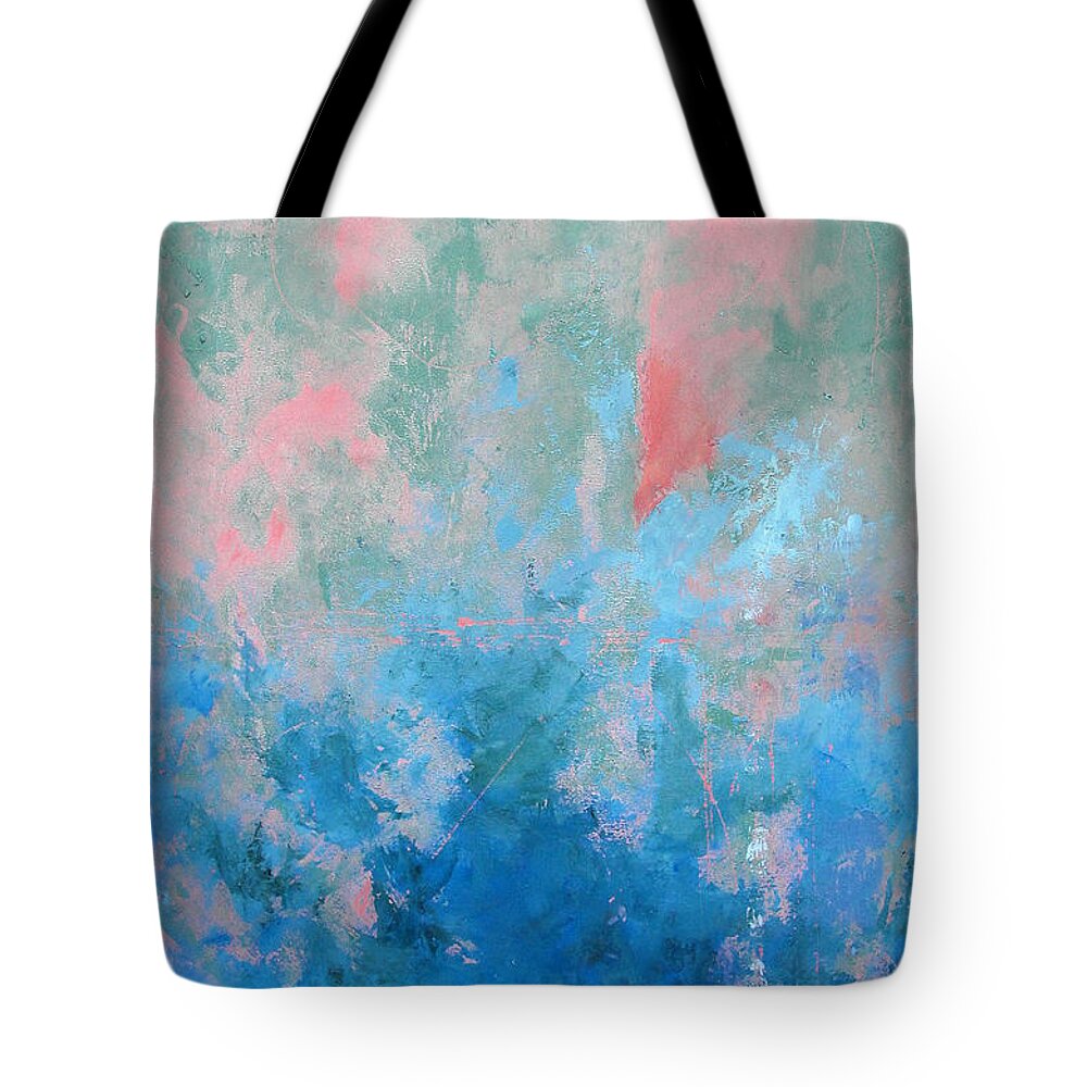 Abstract Tote Bag featuring the painting Ocean Series XXVII by Michael Turner
