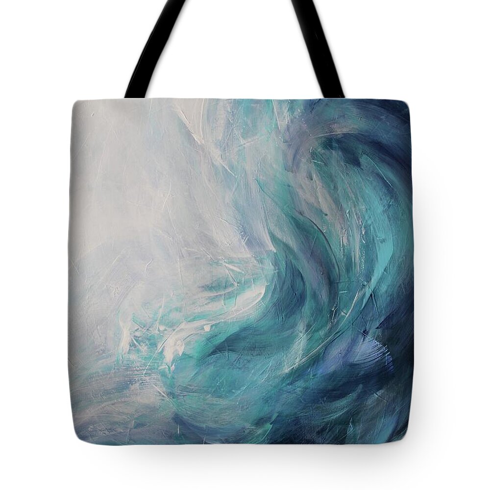 Beach Tote Bag featuring the painting Ocean Song by Tracy Male