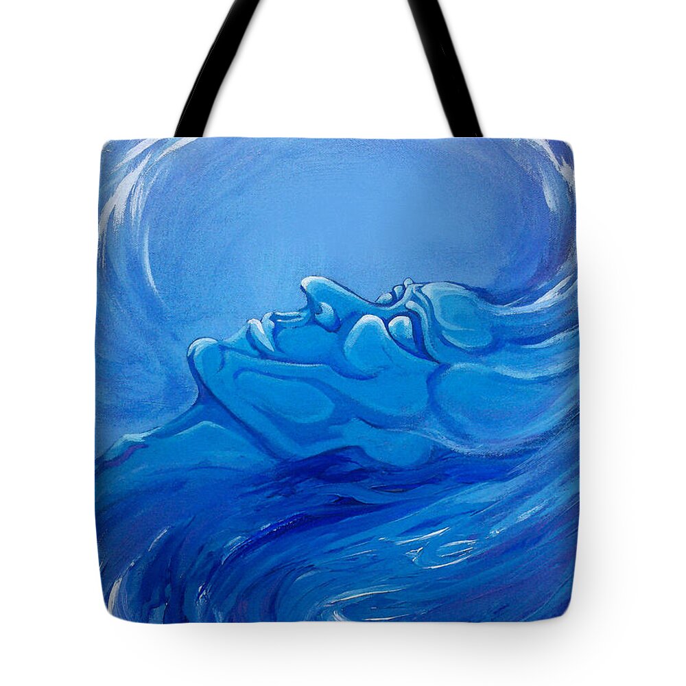 Ocean Tote Bag featuring the painting Ocean Spirit by Kevin Middleton