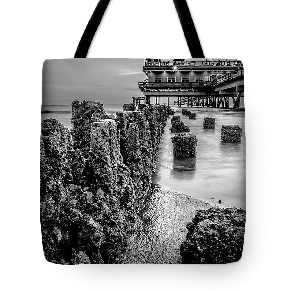 Sunrise Tote Bag featuring the photograph Ocean View Pier Summer Sunrise 5 by Larkin's Balcony Photography