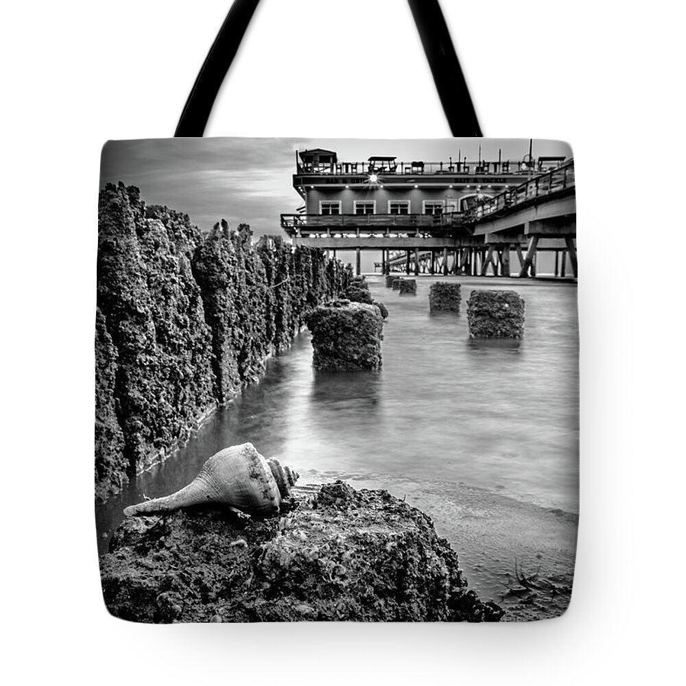 Sunrise Tote Bag featuring the photograph Ocean View Pier Summer Sunrise 8 by Larkin's Balcony Photography