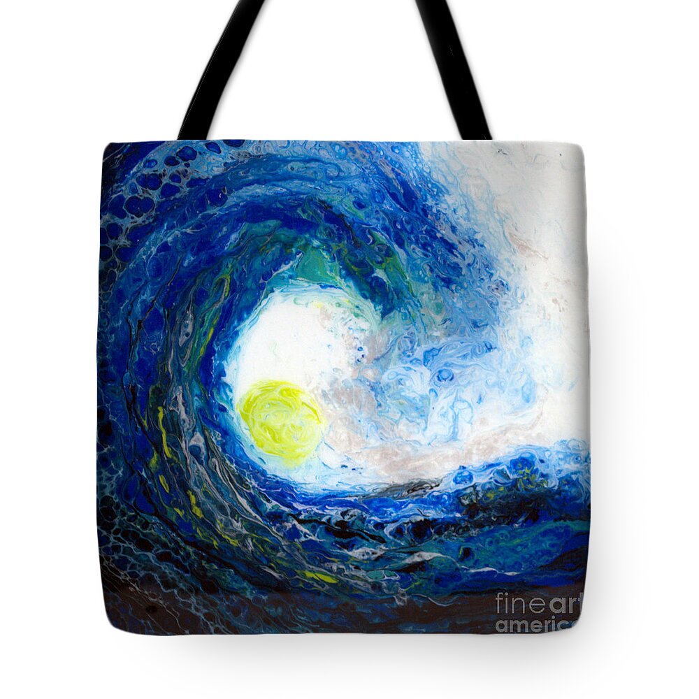 Ocean Tote Bag featuring the painting Ocean Wave 2 by Shelly Tschupp