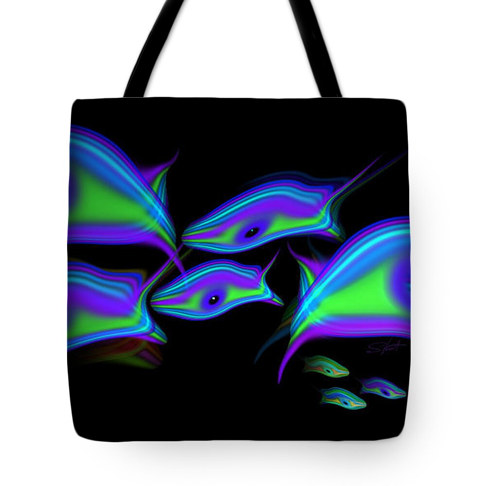 Tropical Fish Tote Bag featuring the painting Ocean Wide by Charles Stuart