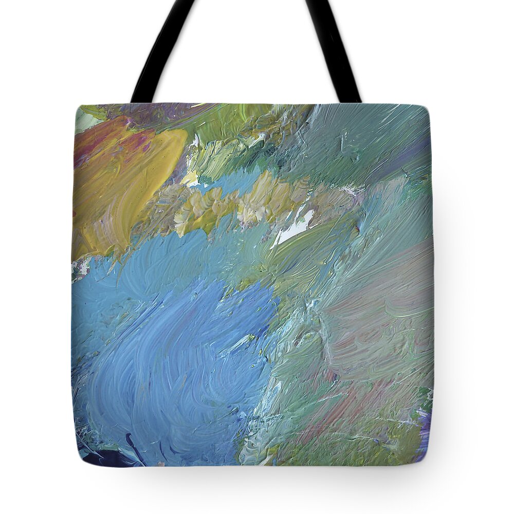 Abstract Expressionism Tote Bag featuring the painting Oceans by David Lloyd Glover