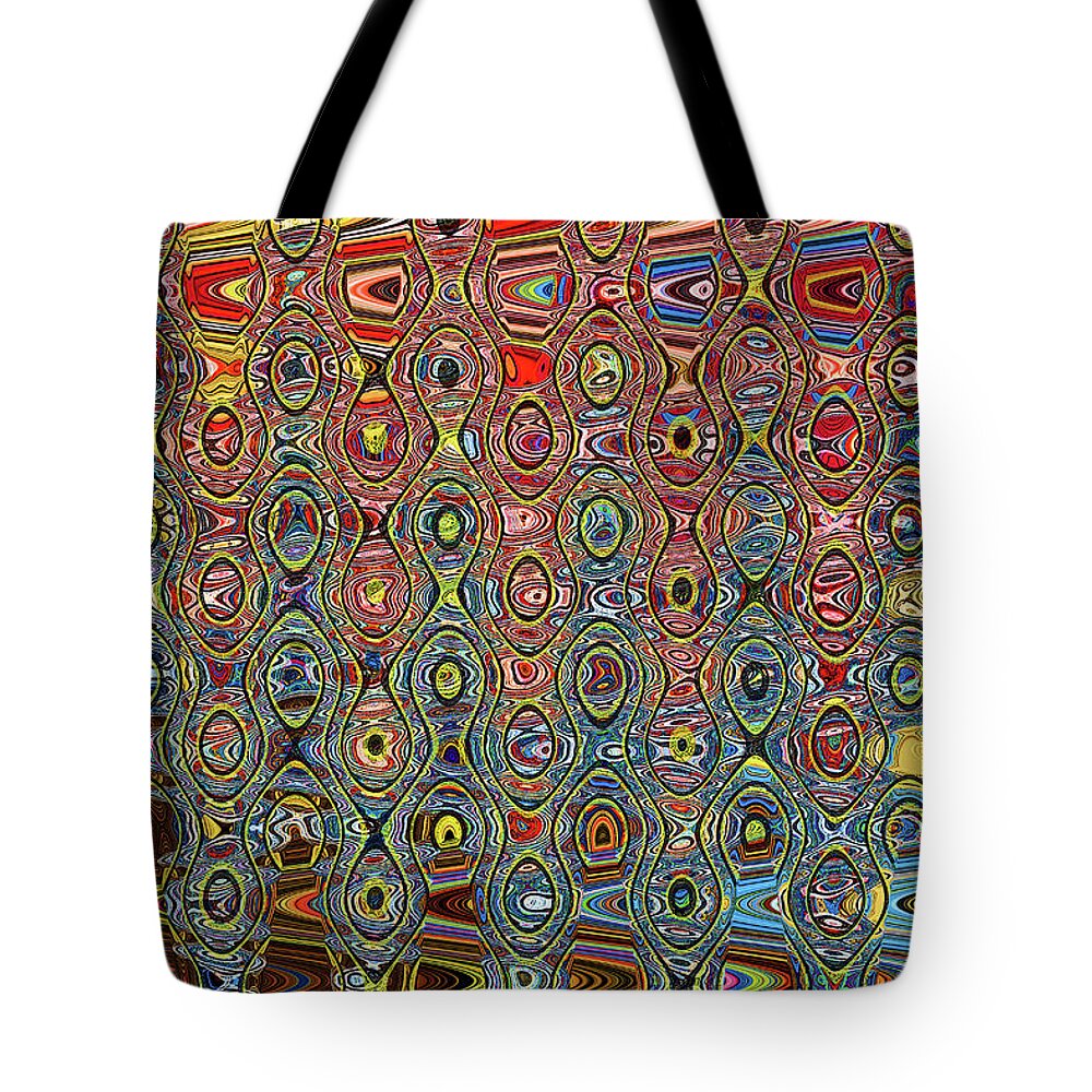 Oceanside Sea Lions On The Dock Abstract #7 Tote Bag featuring the digital art Oceanside Sea Lions On The Dock Abstract #7 by Tom Janca