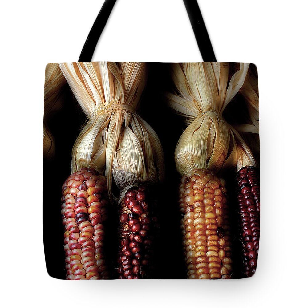 Indian Corn Tote Bag featuring the photograph October Corn by Michael Eingle