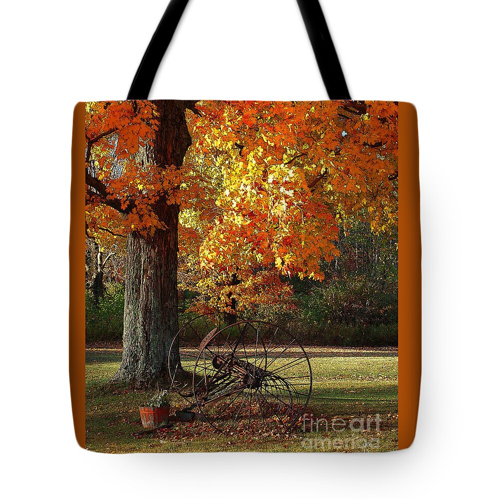 Diane Berry Tote Bag featuring the drawing October Day by Diane E Berry