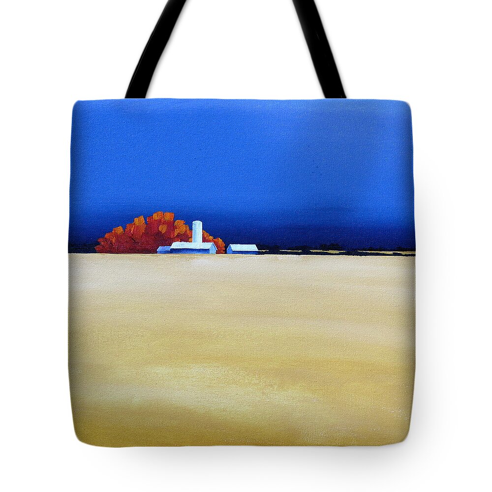 Jo Appleby Tote Bag featuring the painting October Fields by Jo Appleby