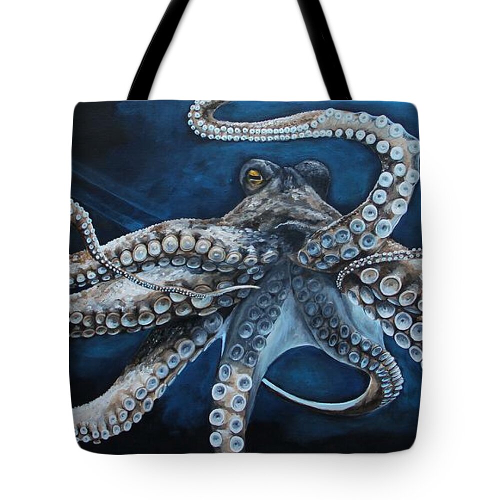Octopus Tote Bag featuring the painting Octopus by Alyssa Davis