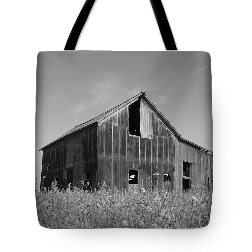 Barn Tote Bag featuring the photograph Odell Barn II by Dylan Punke