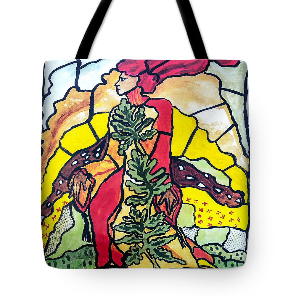 Earth Tote Bag featuring the painting Of the Earth by Marilyn Brooks