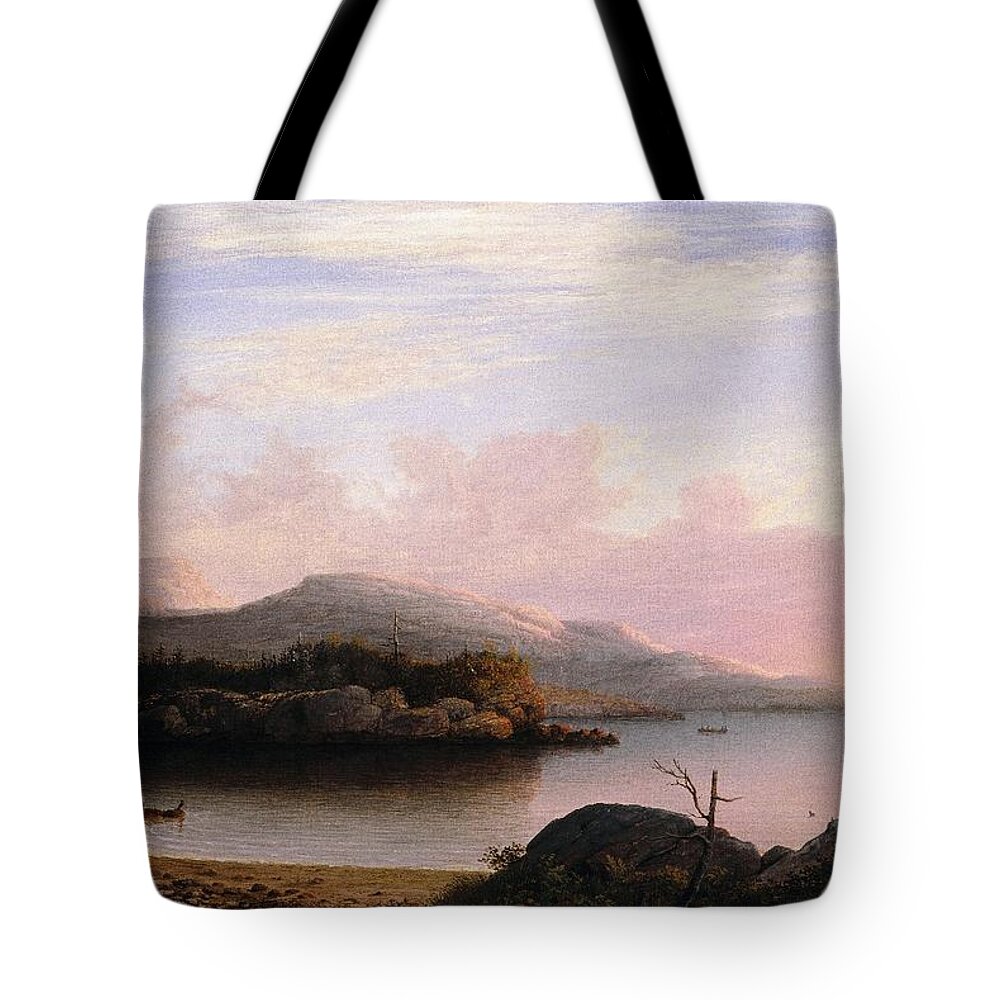 Fitz Henry Lane (american Tote Bag featuring the painting Off Mount Desert Island by MotionAge Designs