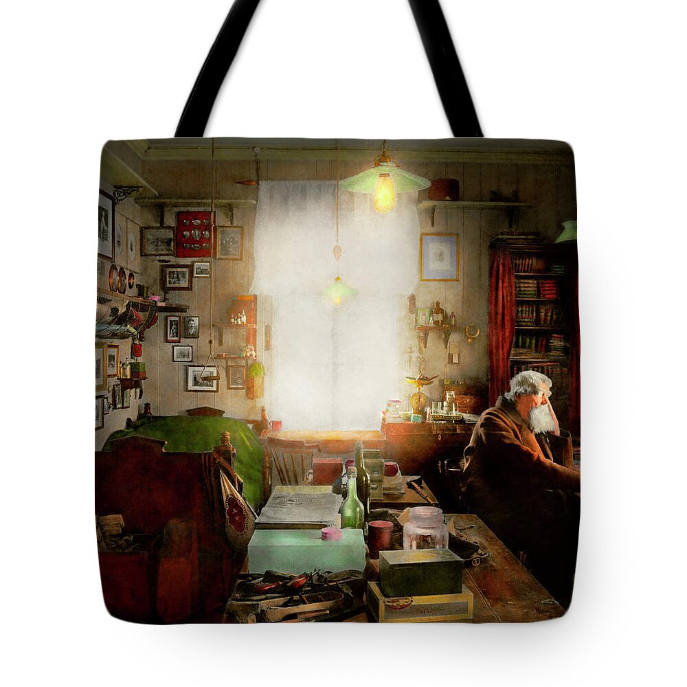 Self Tote Bag featuring the photograph Office - Ole Tobias Olsen 1900 by Mike Savad