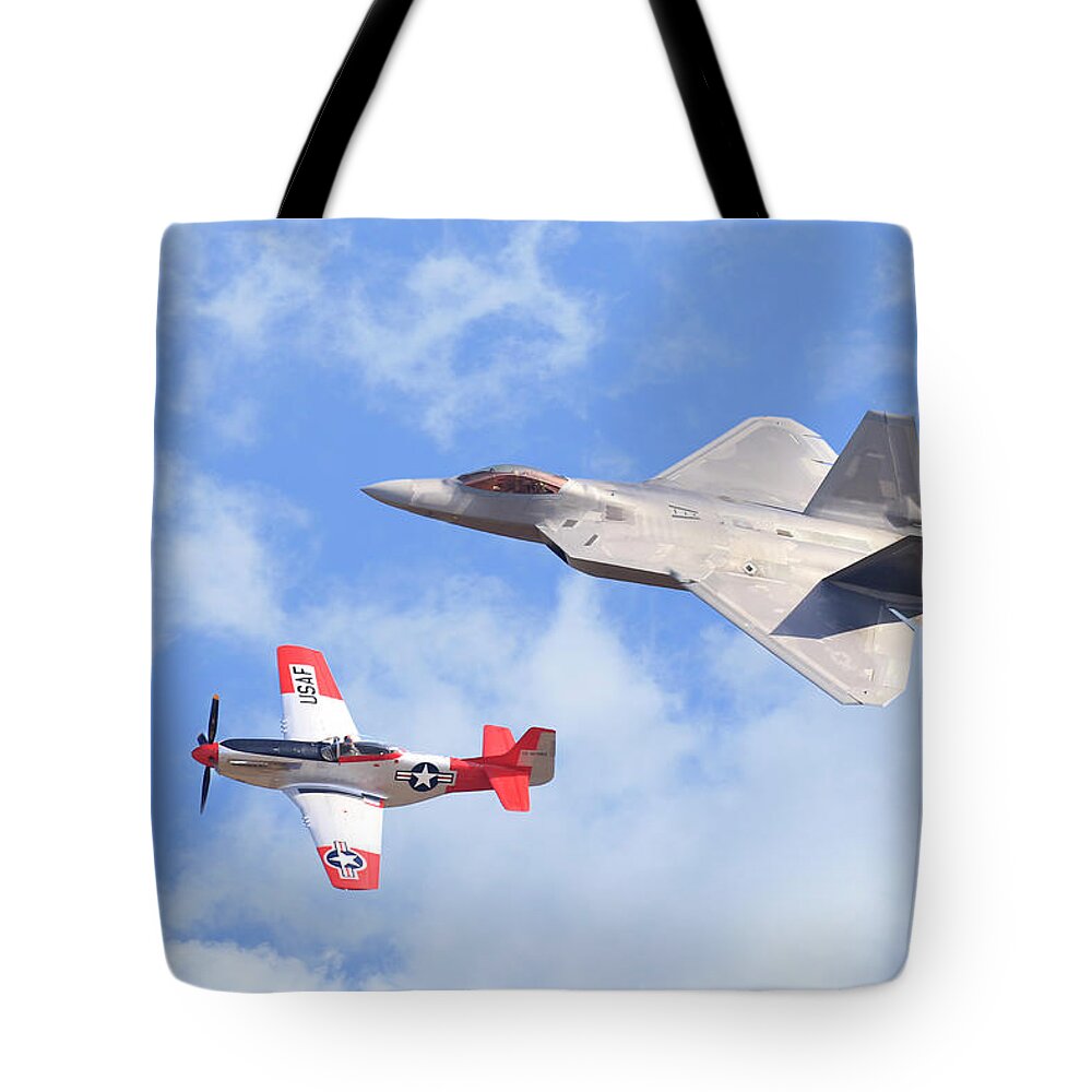 Military Tote Bag featuring the photograph Old and New by Steve McKinzie