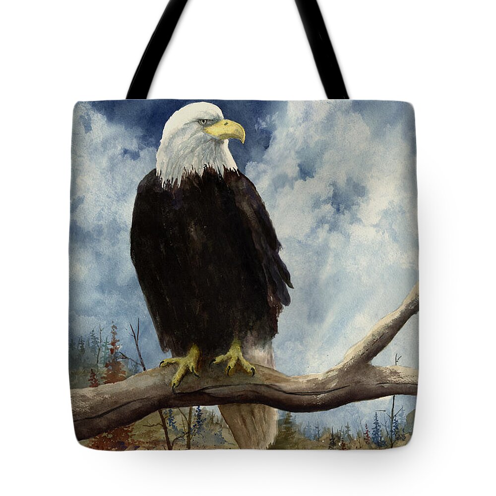 Lbald Tote Bag featuring the painting Old Baldy by Sam Sidders