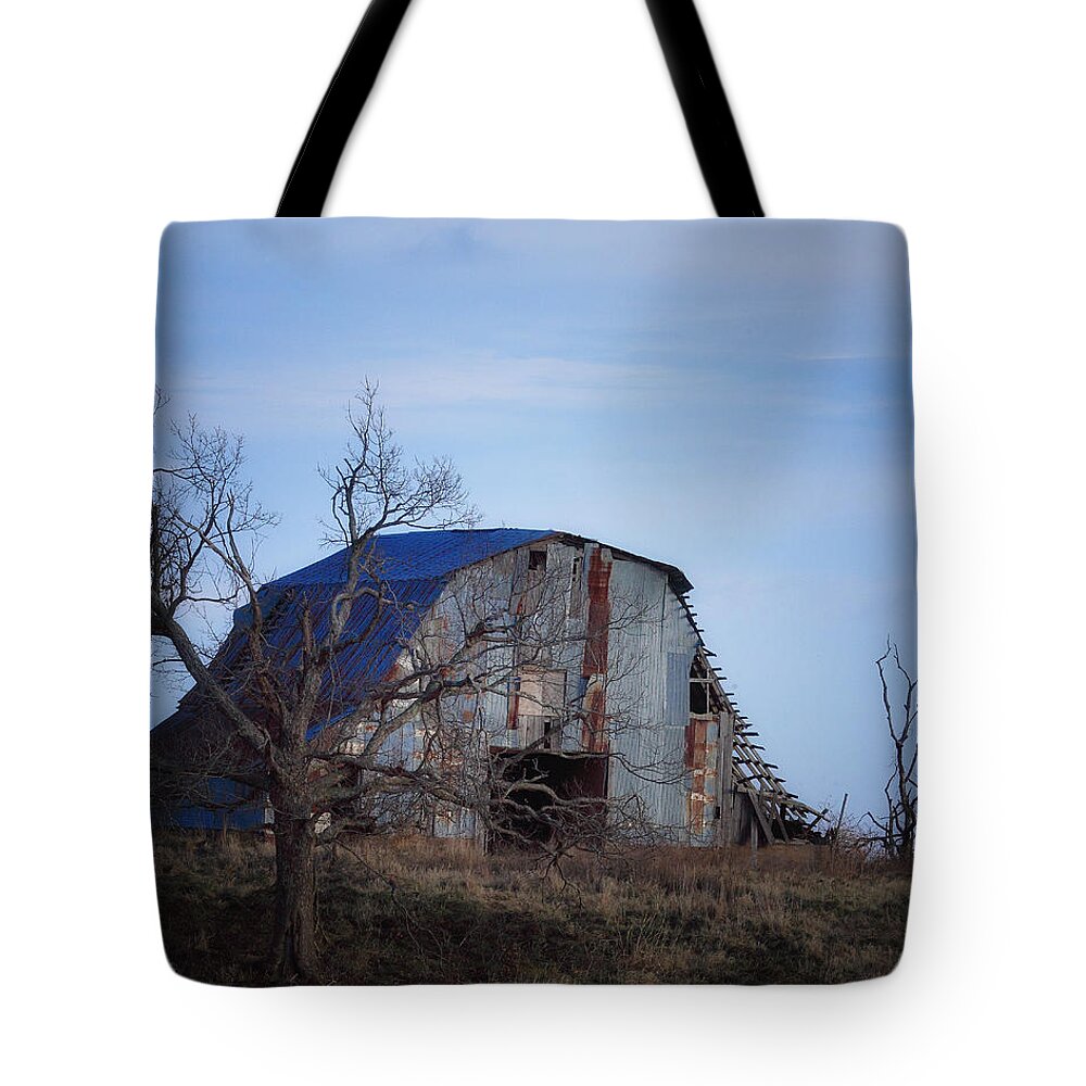 Barn Tote Bag featuring the photograph Old Barn at Hilltop Arkansas by Michael Dougherty