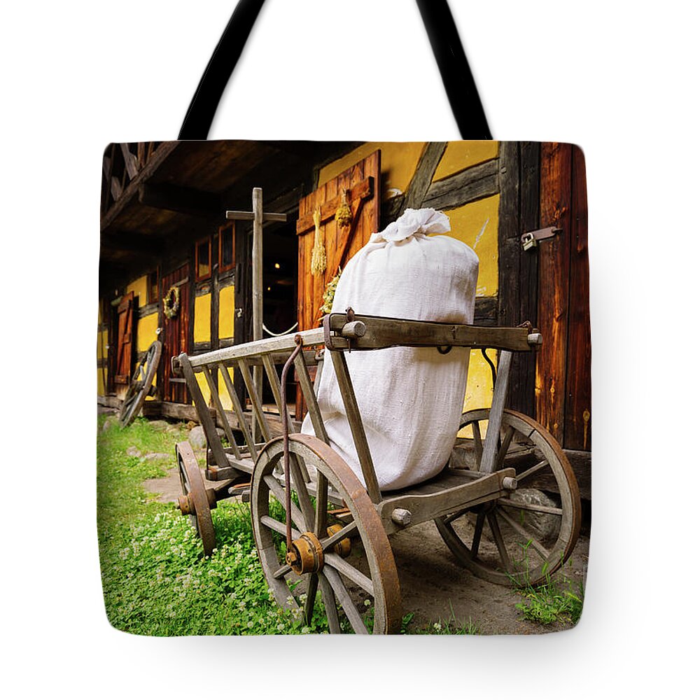 Old Barn Tote Bag featuring the photograph Old Barn in Spreewald by Eva Lechner