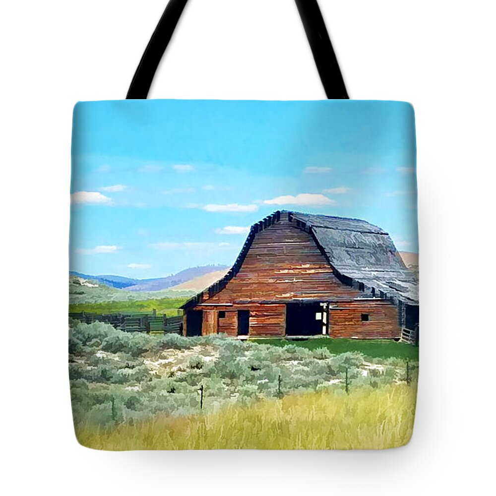 Utah Tote Bag featuring the photograph Old Barn in Utah by Jennifer Stackpole