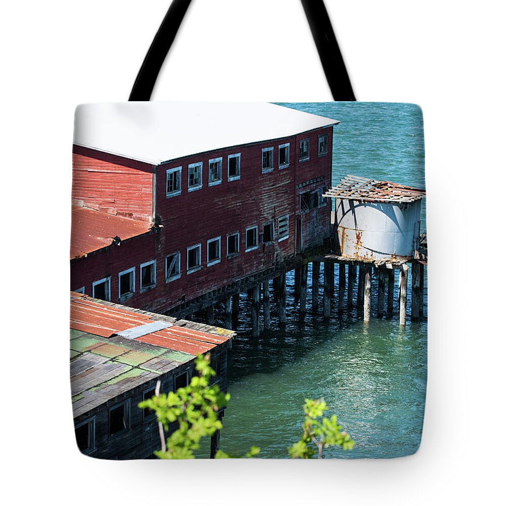 Old Cannery Tote Bag featuring the photograph Old Cannery by Tom Cochran