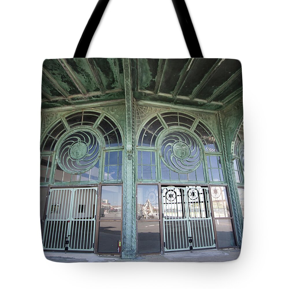 Landscape Tote Bag featuring the photograph Old Carousel House by Mary Haber