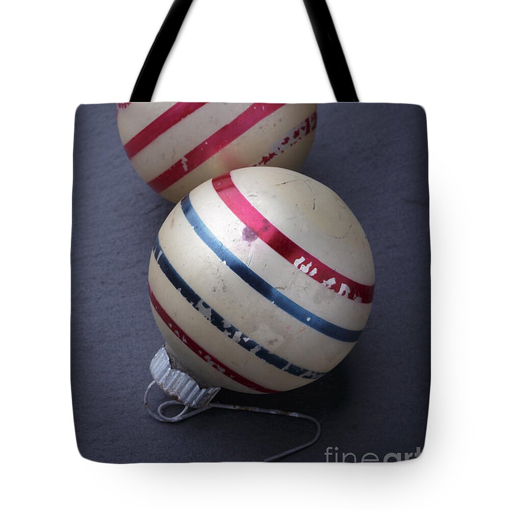 Christmas Tote Bag featuring the photograph Old Christmas Ornaments by Edward Fielding
