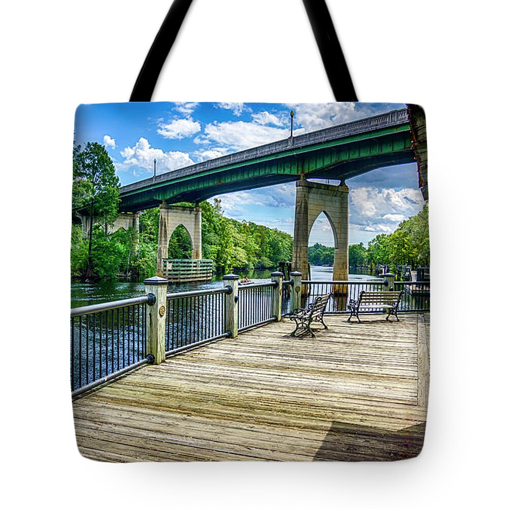 Conway Tote Bag featuring the photograph Old Conway Bridge by David Smith