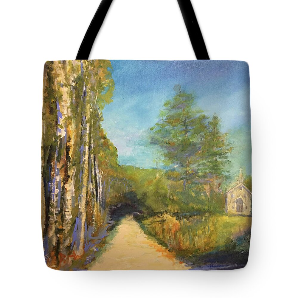 Painting Tote Bag featuring the painting Old Country Church by Jack Diamond