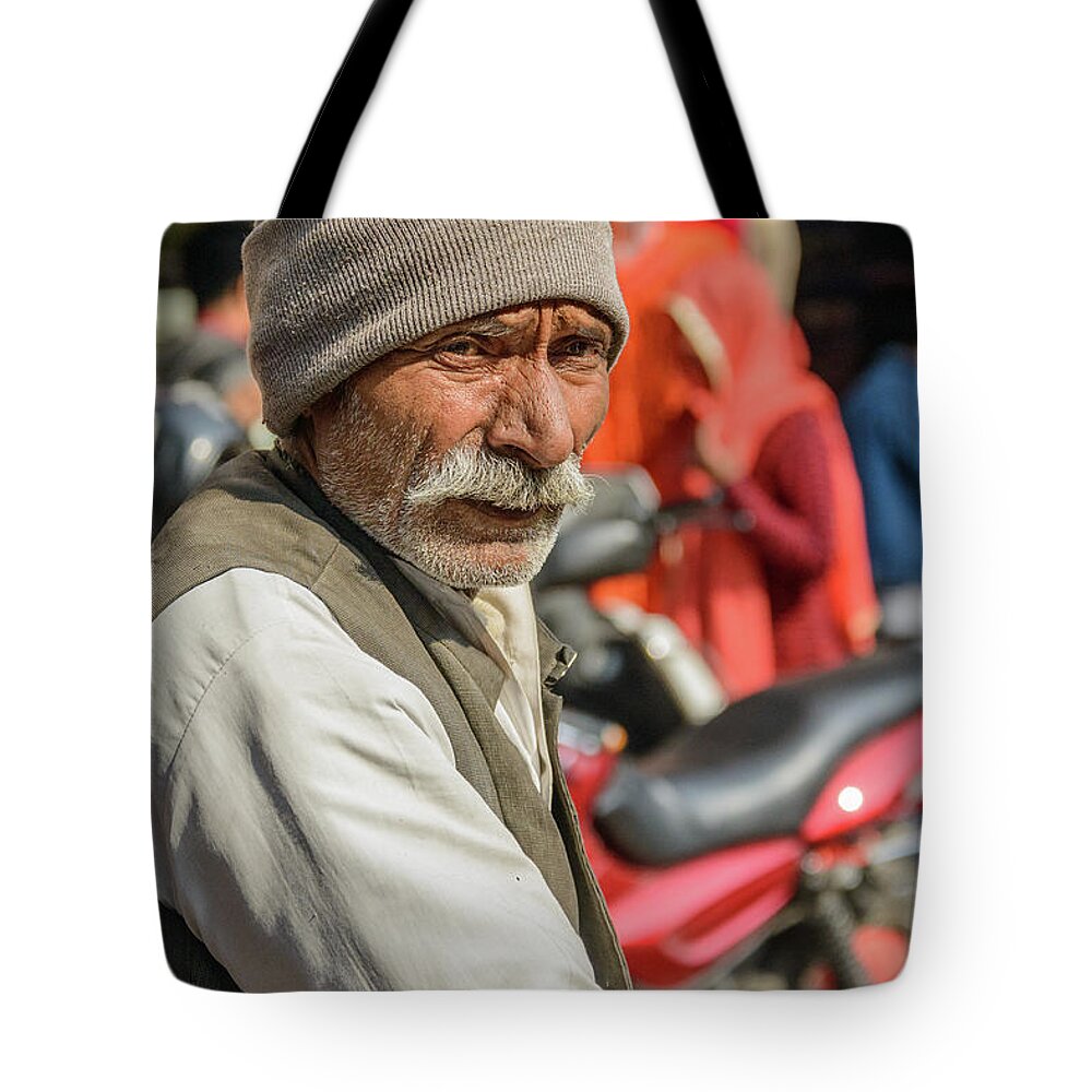 India Tote Bag featuring the photograph Old Delhi from a Rickshaw 02 by Werner Padarin