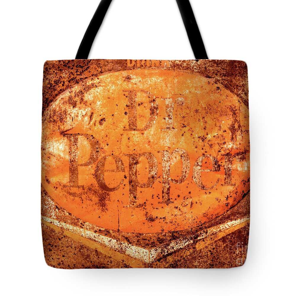 Doctor Tote Bag featuring the photograph Old Dr Pepper Sign by M G Whittingham