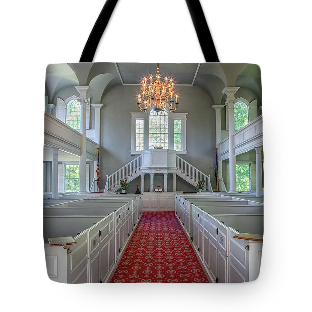 Church Tote Bag featuring the photograph Old First Church Interior by Rod Best