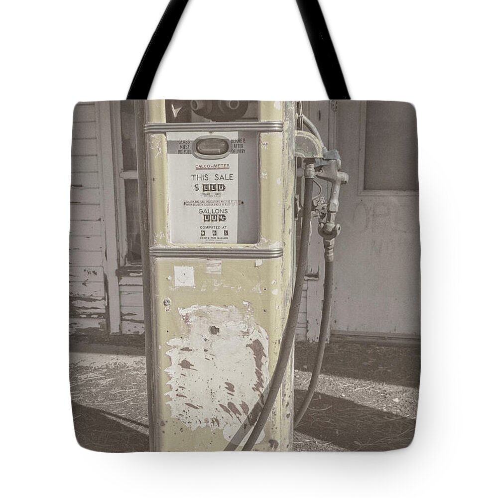 Object Tote Bag featuring the photograph Old Gas Pump by Robert Bales